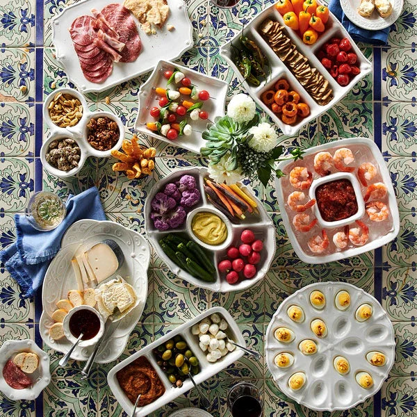 Juliska Berry & Thread Triple Section Server - Whitewash - Marcel’s Culinary Experience