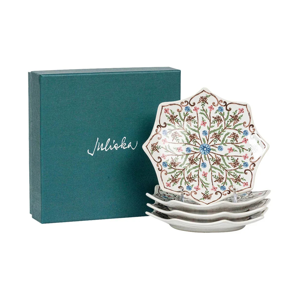Juliska Villa Seville Scalloped Side/Cocktail Plate Set/4 - Chambray