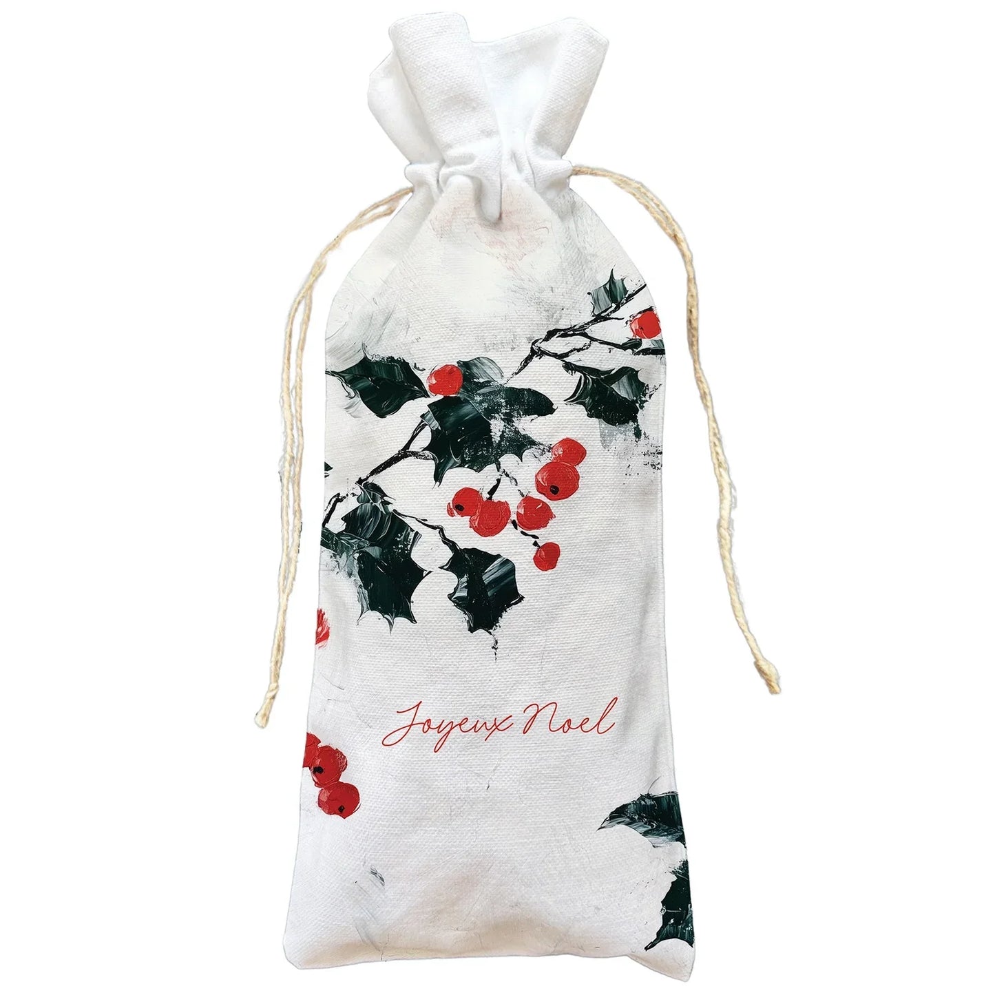Joyeux Noel Wine Bag - Natural - Marcel’s Culinary Experience