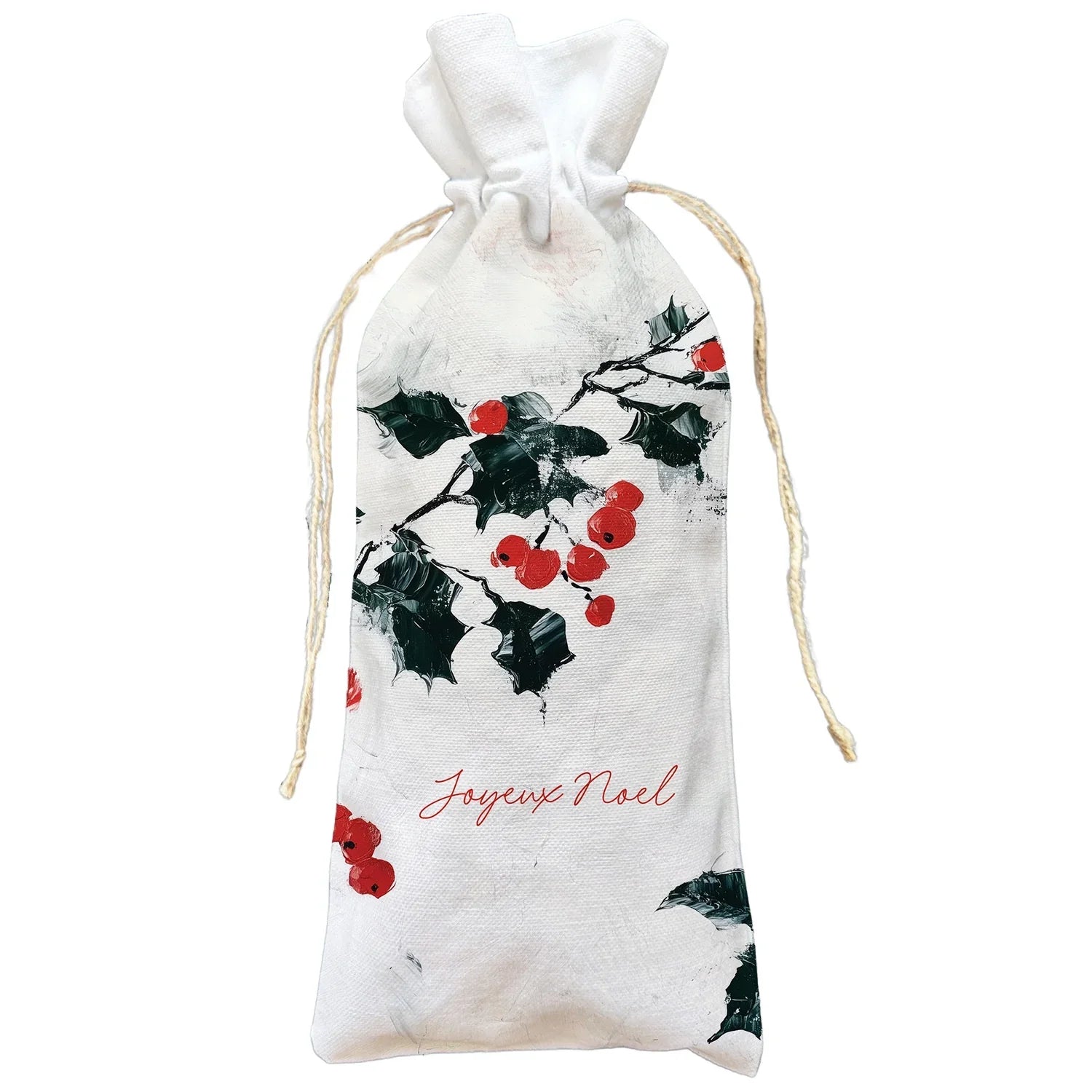 Joyeux Noel Wine Bag - Natural - Marcel’s Culinary Experience