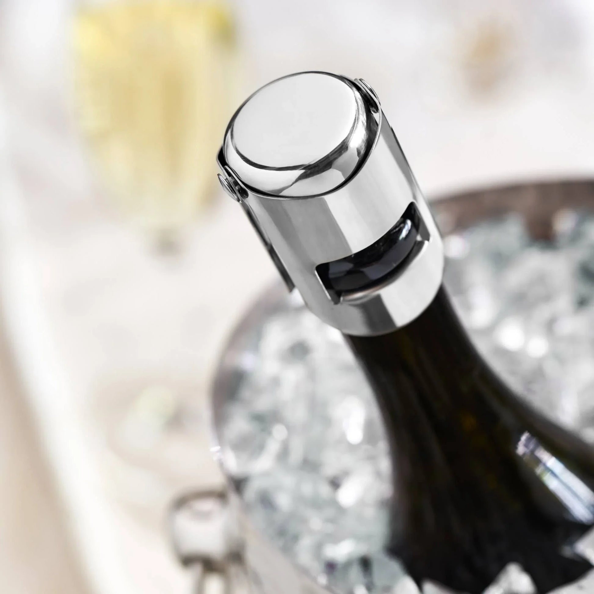 Fizz Chrome Champagne Stopper - Silver or Gold - Marcel’s Culinary Experience