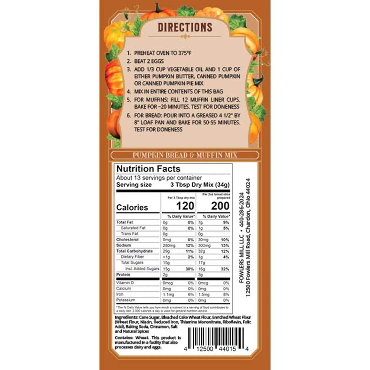 Pumpkin Bread and Muffin Mix - Marcel’s Culinary Experience