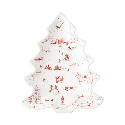 Juliska Country Estate Winter Frolic 10" Tree Tray - Ruby