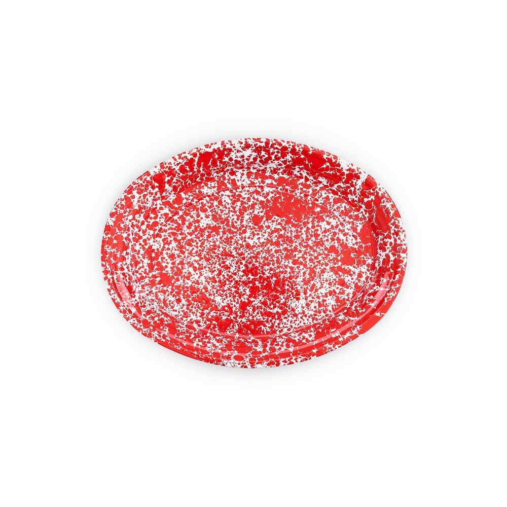 Crow Canyon Splatter Enamelware Oval Platter