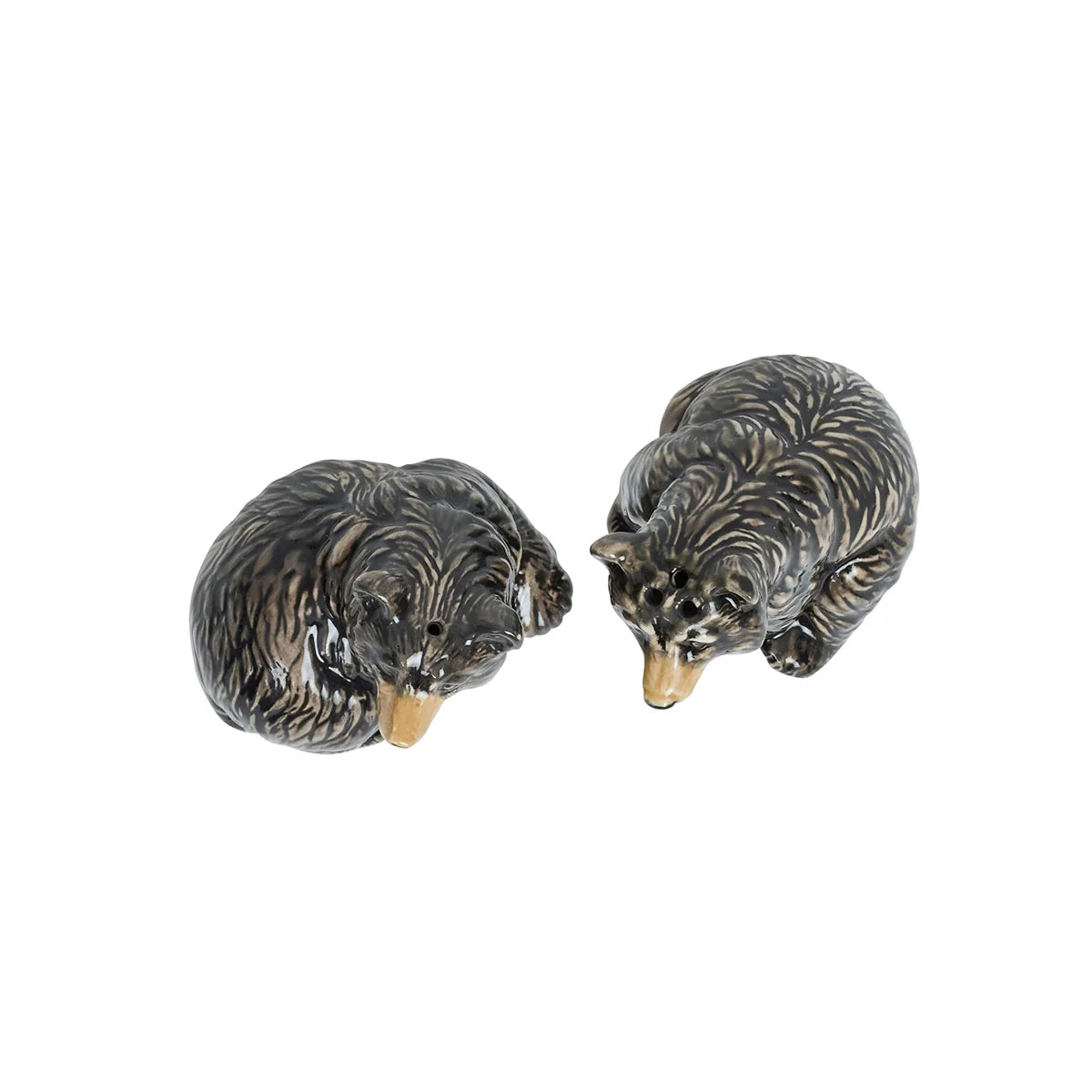 Juliska Clever Creatures Black Bear Salt & Pepper Shakers