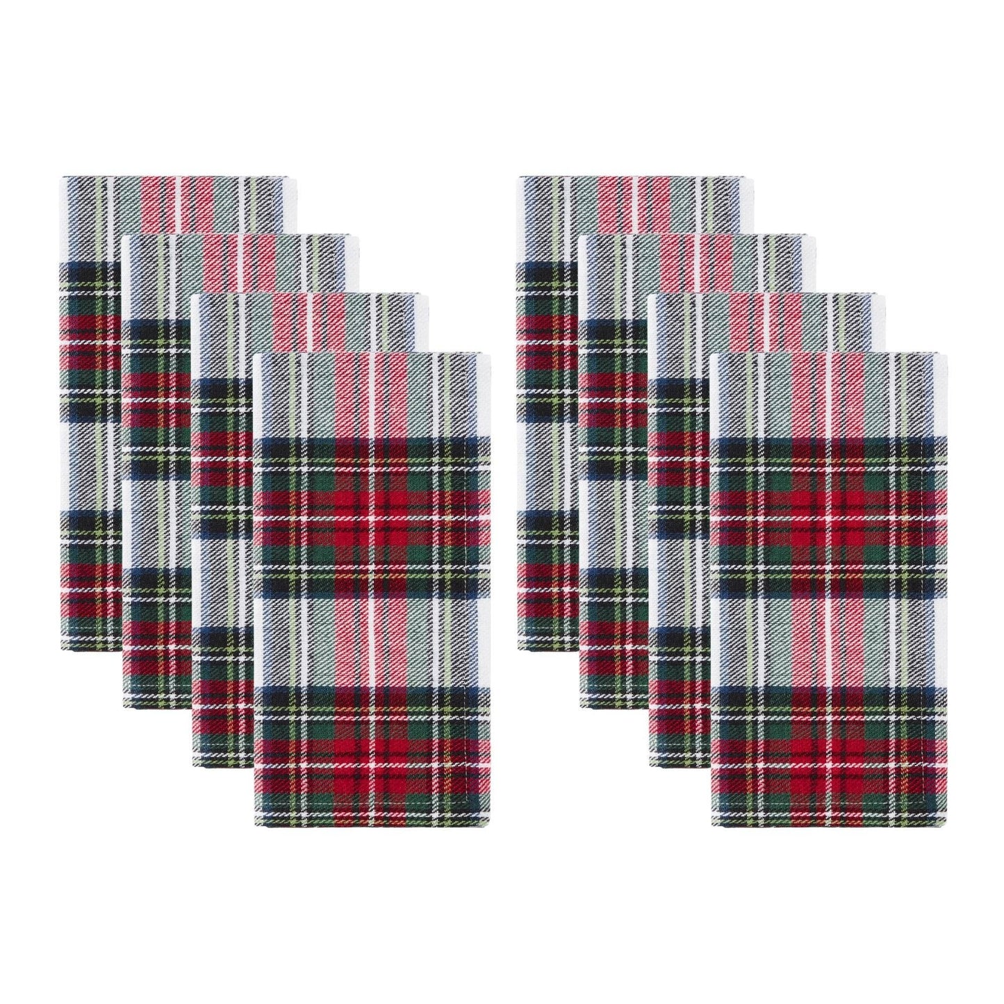 Christmas Classic Holiday Plaid Cotton Napkin Set of 8-17x17 - Marcel’s Culinary Experience
