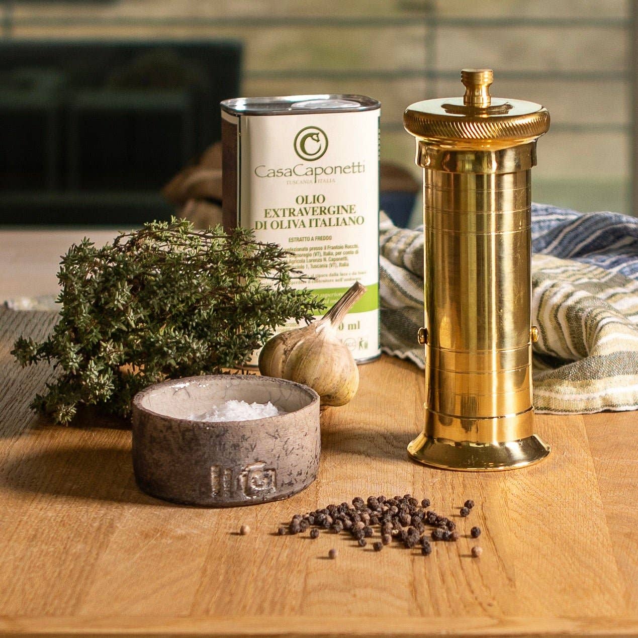 Chef's Mill Brass Pepper Grinder