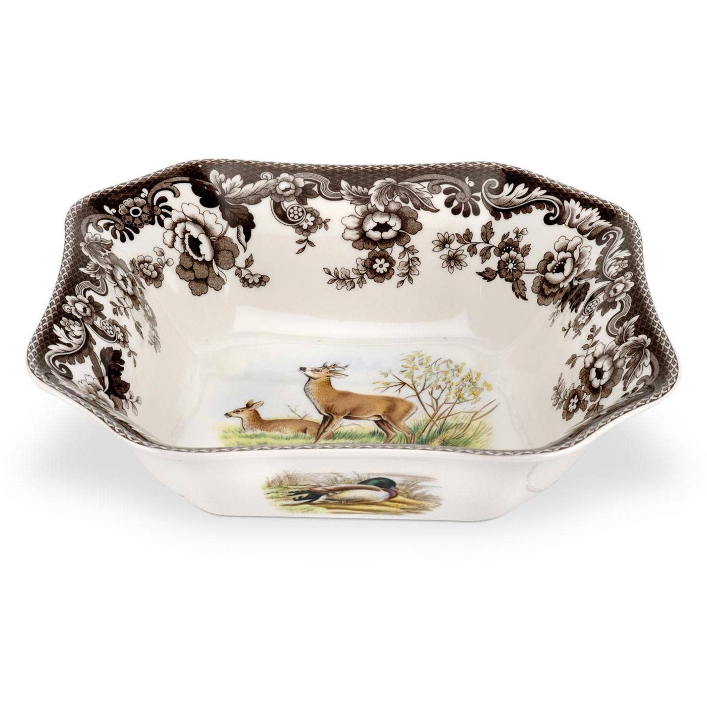 Spode Woodland Square Serving Bowl (Deer)