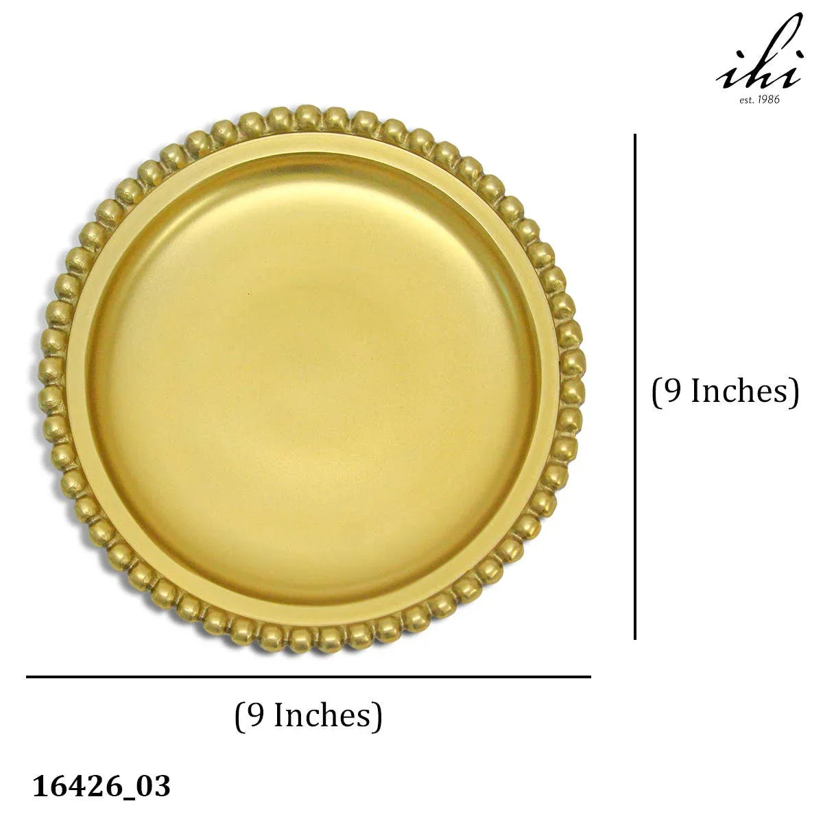 GOLD BEAD ROUND TRAY - Marcel’s Culinary Experience