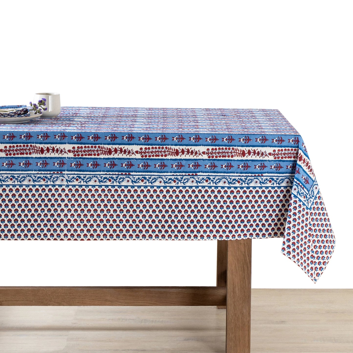 Couleur Nature Provence Avignon Red & Blue Tablecloth - Marcel’s Culinary Experience