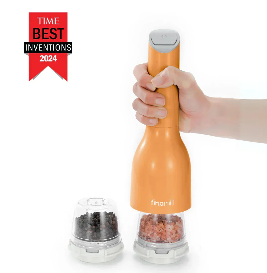 salmon colored spice grinder set