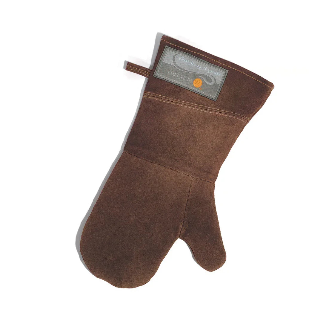fox run outset leather grill mitt brown