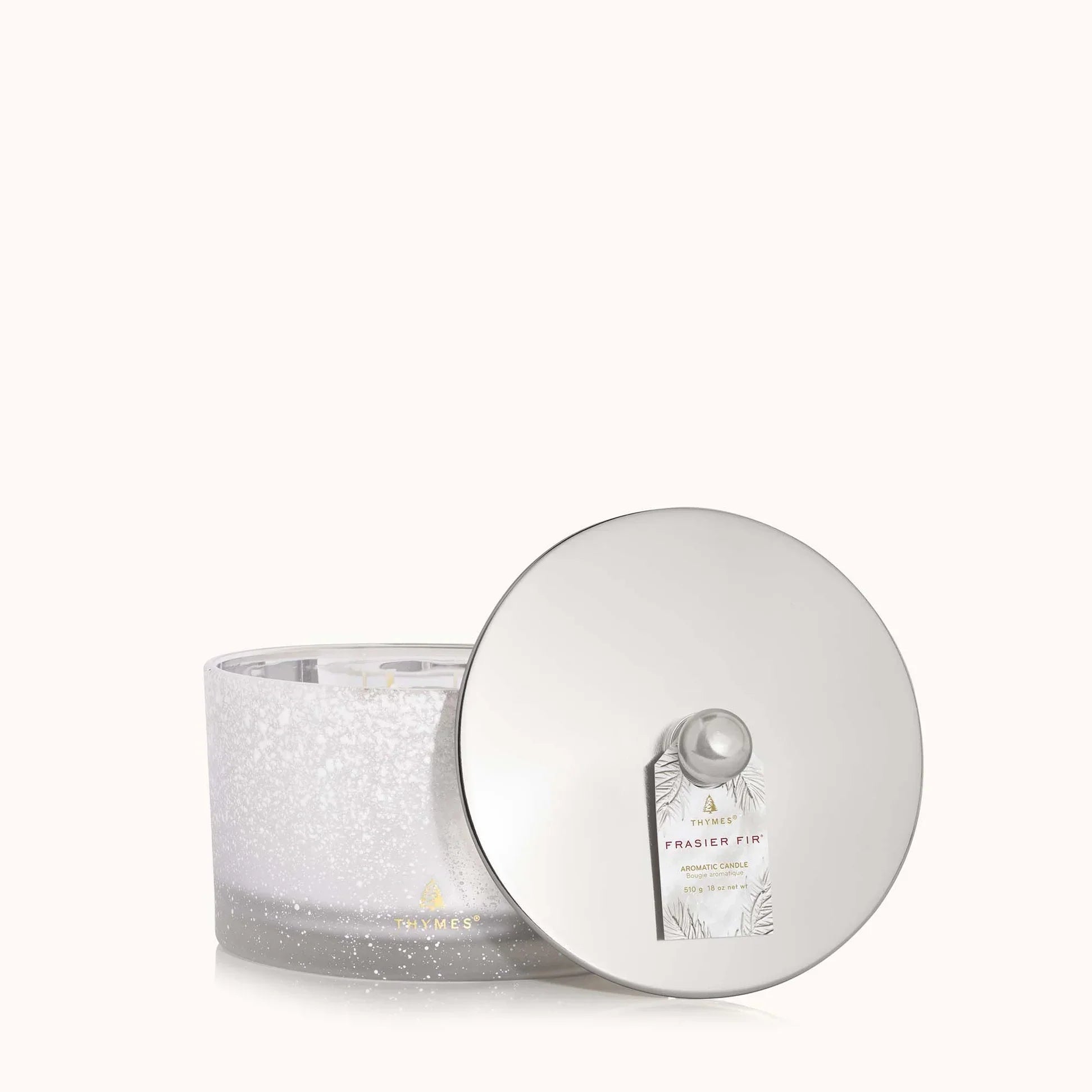 Thymes Frasier Fir Flocked 3-Wick Poured Candle - Marcel’s Culinary Experience