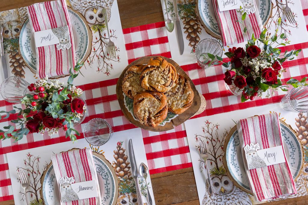 Festive Little Owls Placemat
