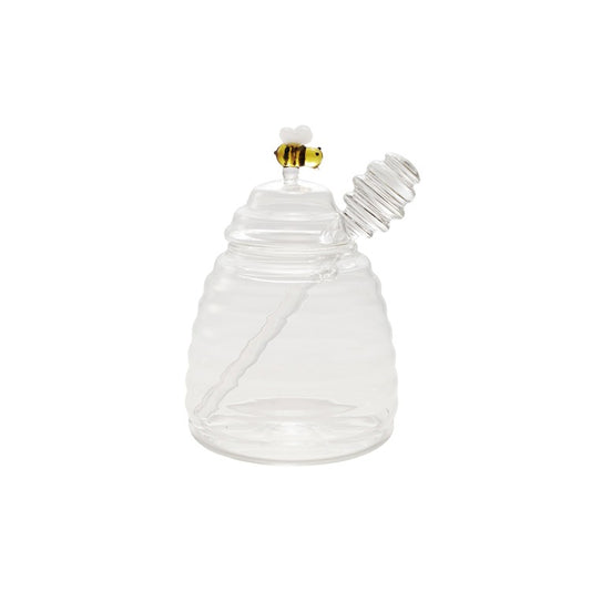 Glass Honey Jar with Bee