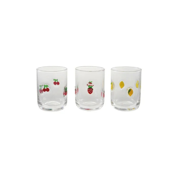 Drinking Glass with Embedded Fruit