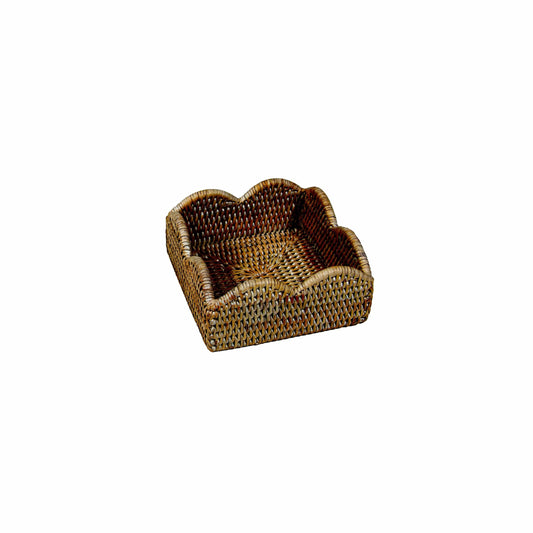 Rattan Scallop Cocktail Napkin Holder