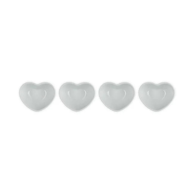 Le Creuset Mini Heart Pinch Bowl, Set of 4 - White
