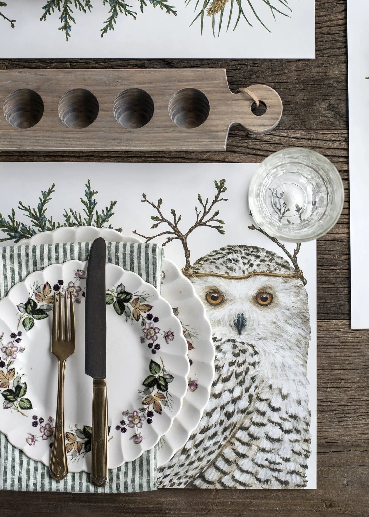 Hester & Cook Winter Owls Placemat - Marcel’s Culinary Experience