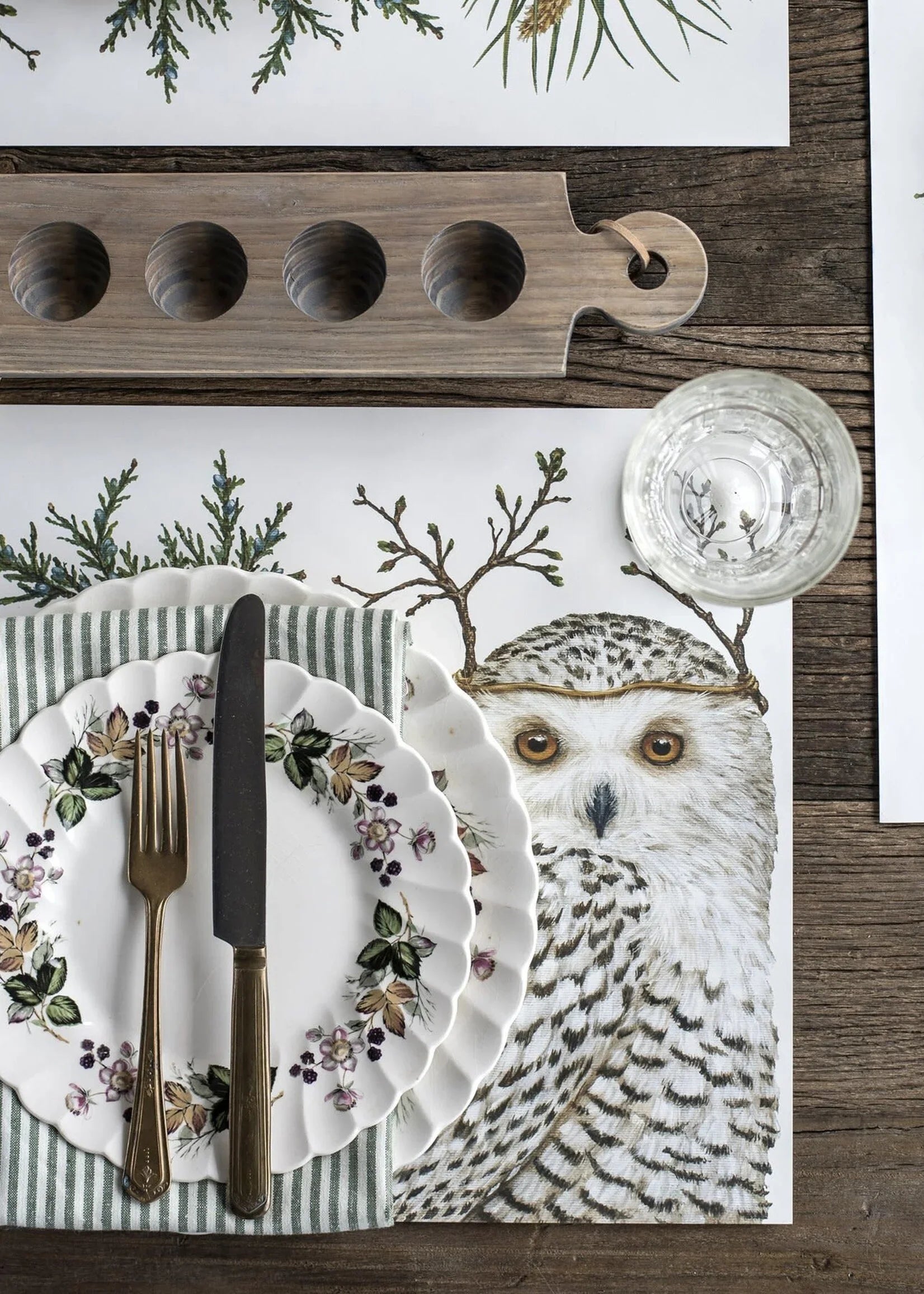 Hester & Cook Winter Owls Placemat - Marcel’s Culinary Experience