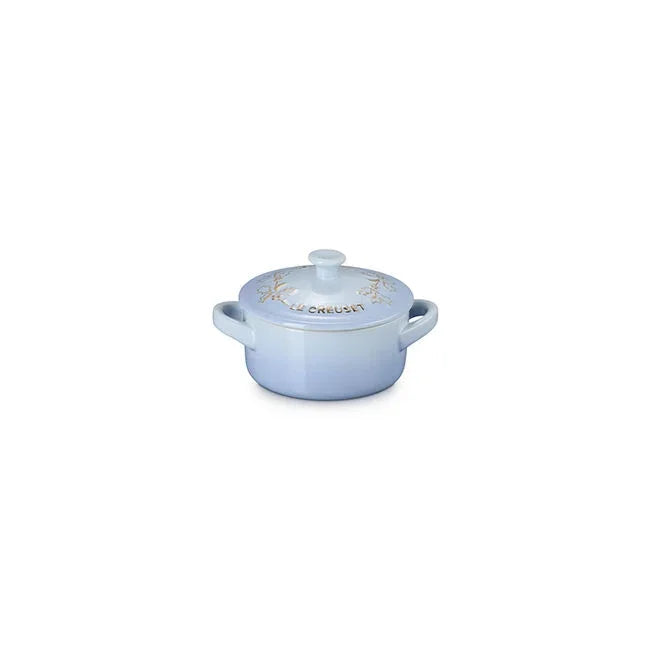 Le Creuset Holly Collection Gold Applique Mini Round Cocotte