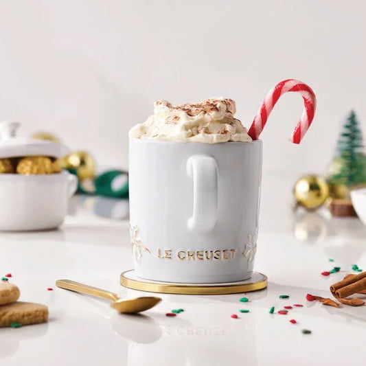 Le Creuset Holly Collection Gold Applique London Mug