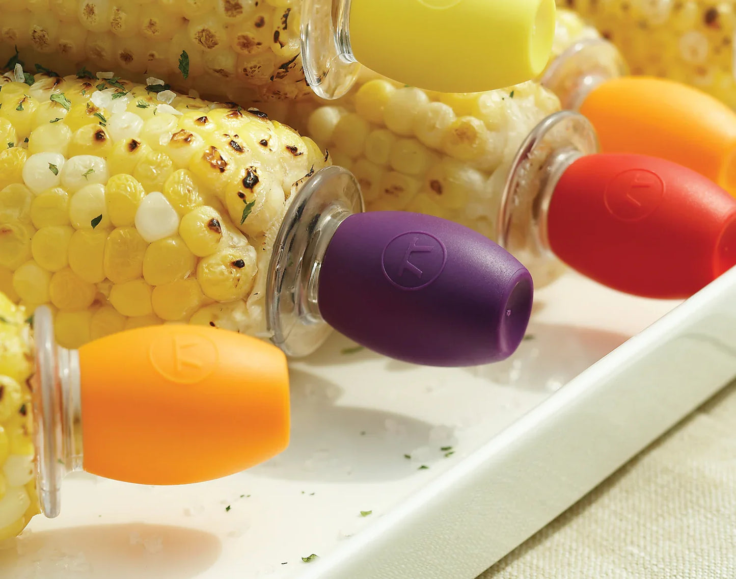 Oversized Multi-Colored Corn Holders, Set of 8 - Marcel’s Culinary Experience