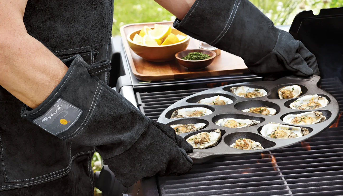 Leather Grill Gloves, Black - Marcel’s Culinary Experience