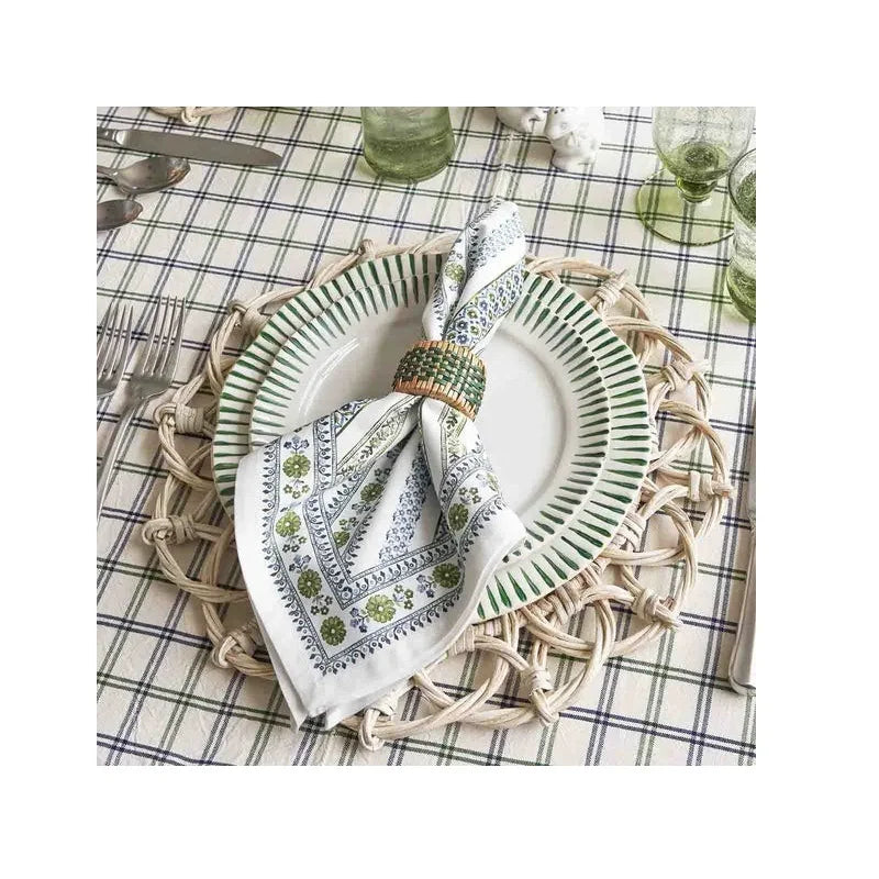 Juliska Sitio Stripe Dessert/Salad Plate - Basil - Marcel’s Culinary Experience