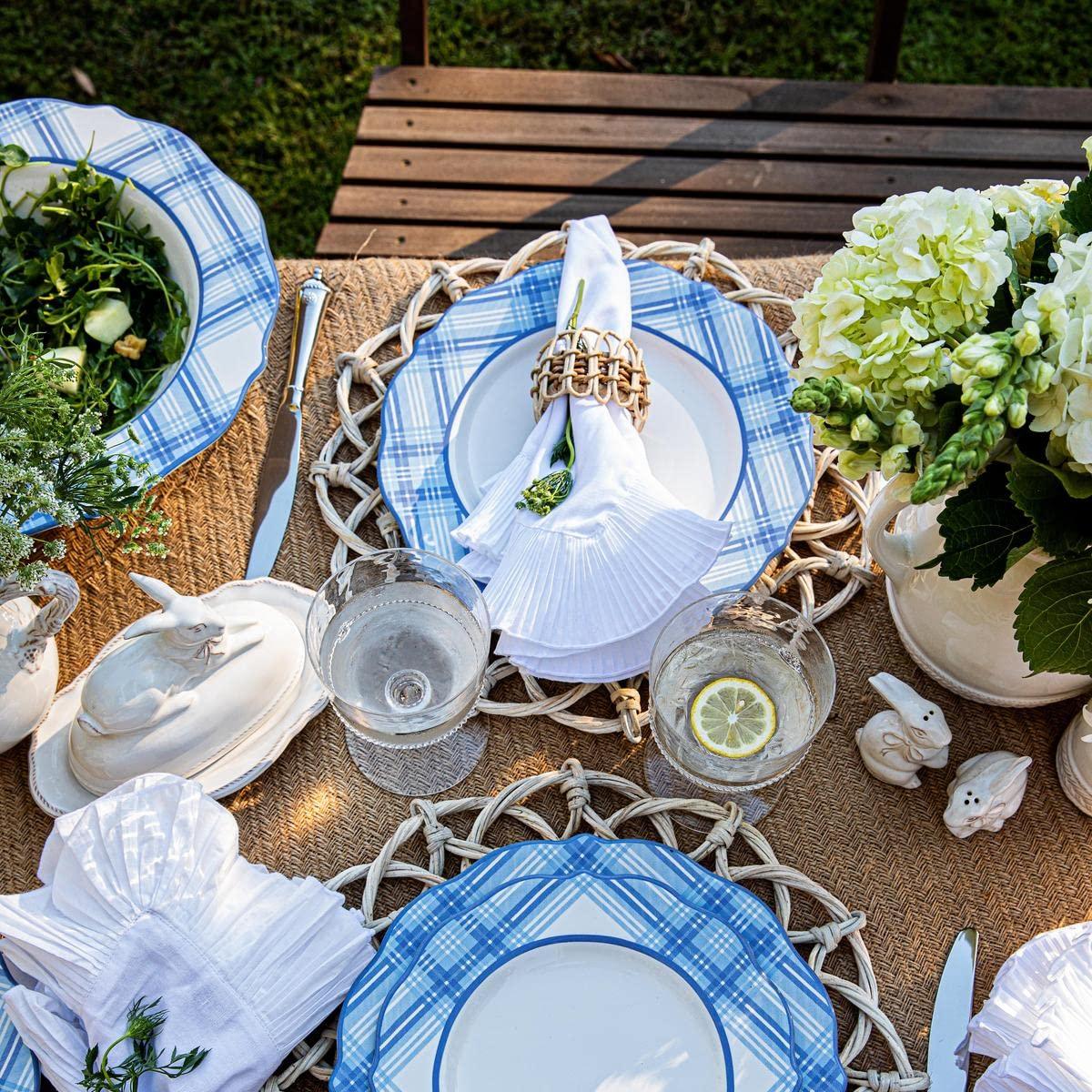 Juliska Tartan Serving Bowl - Chambray - Marcel’s Culinary Experience