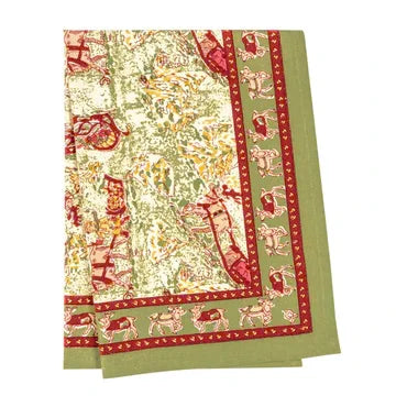Couleur Nature Renne Red & Green Tea Towel - Marcel’s Culinary Experience