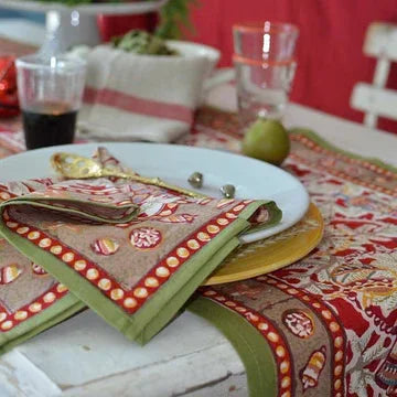 Couleur Nature Noel Table Runner Red & Green 16"x90" - Marcel’s Culinary Experience
