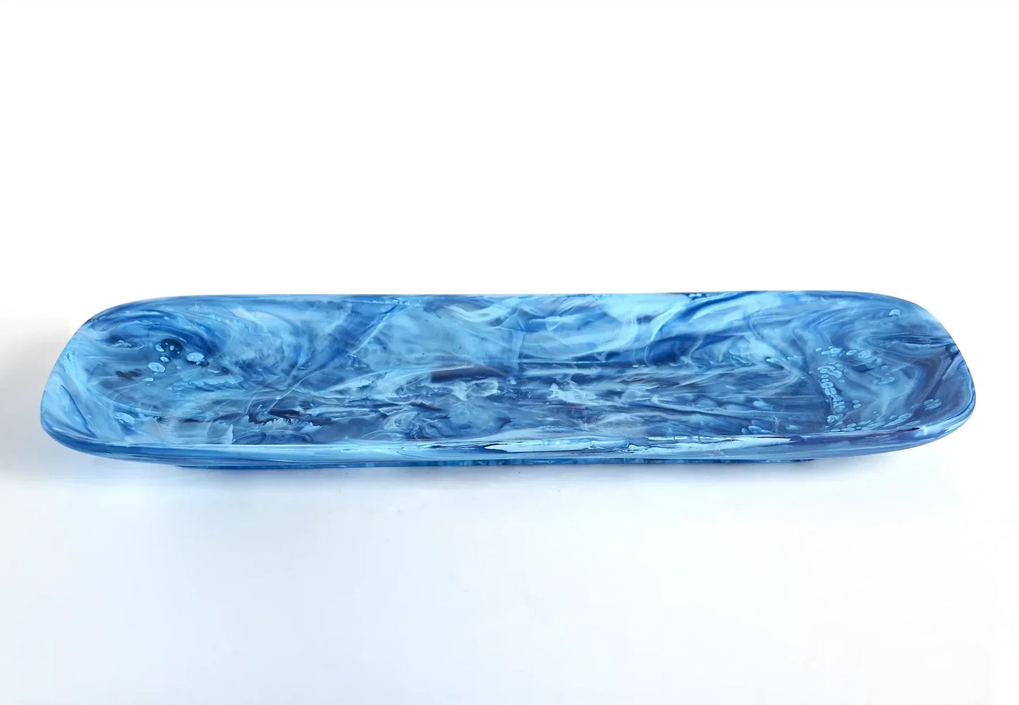 Nashi Home Classical Rectangle Platter - Denim Swirl