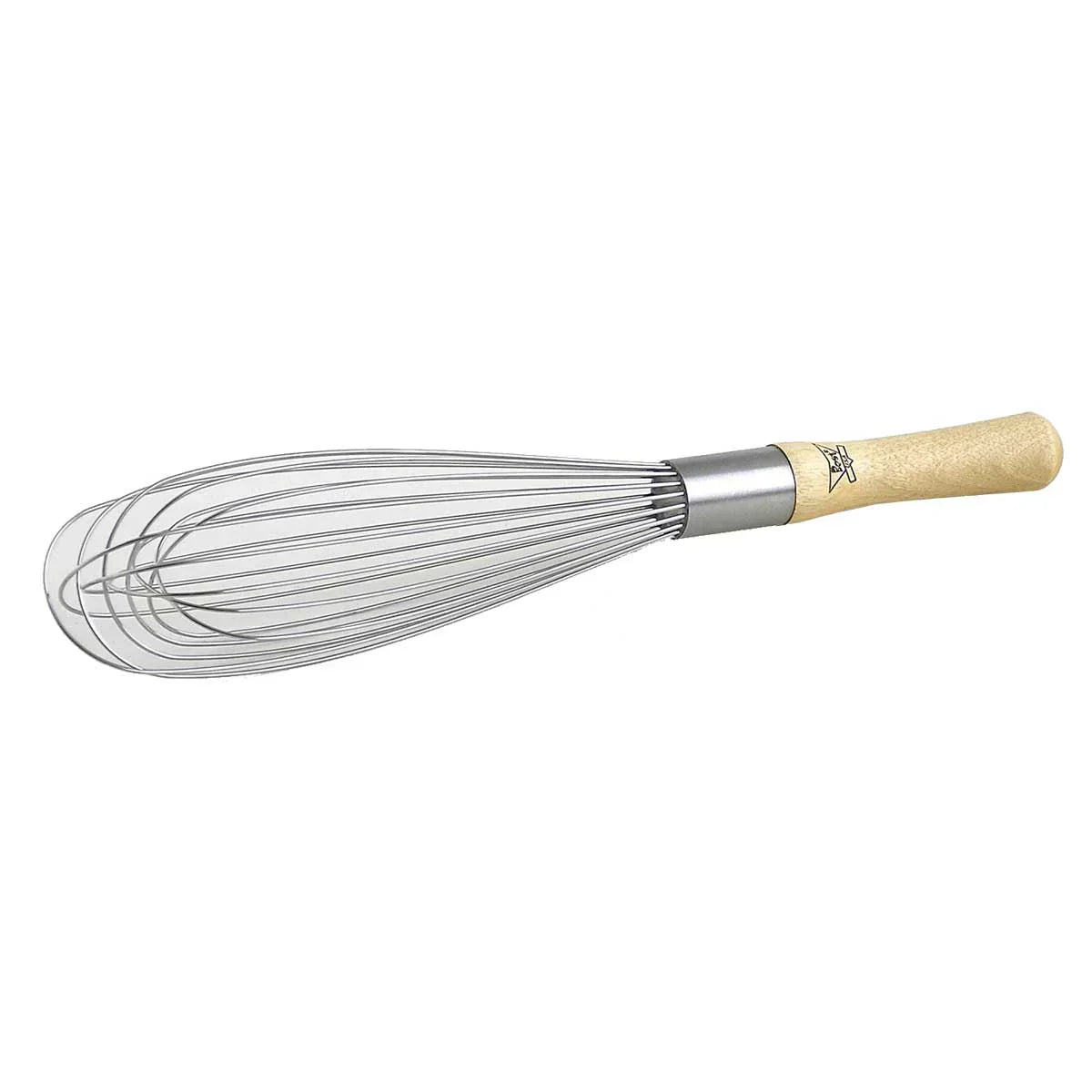 Best Standard French Whip 12" Wood Handle - Marcel’s Culinary Experience