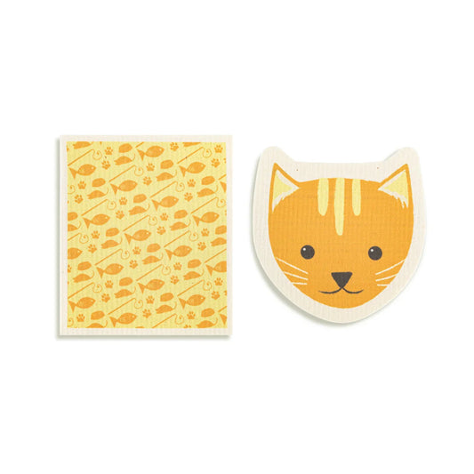 Cat Shaped Biodegradable Dish Cloths Set of 2 - Marcel’s Culinary Experience