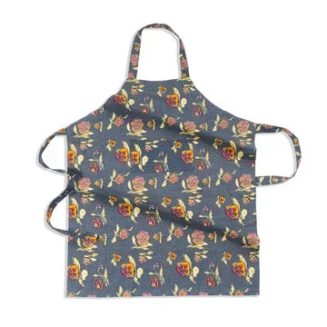 Couleur Nature Pansy Apron Red & Grey - Marcel’s Culinary Experience