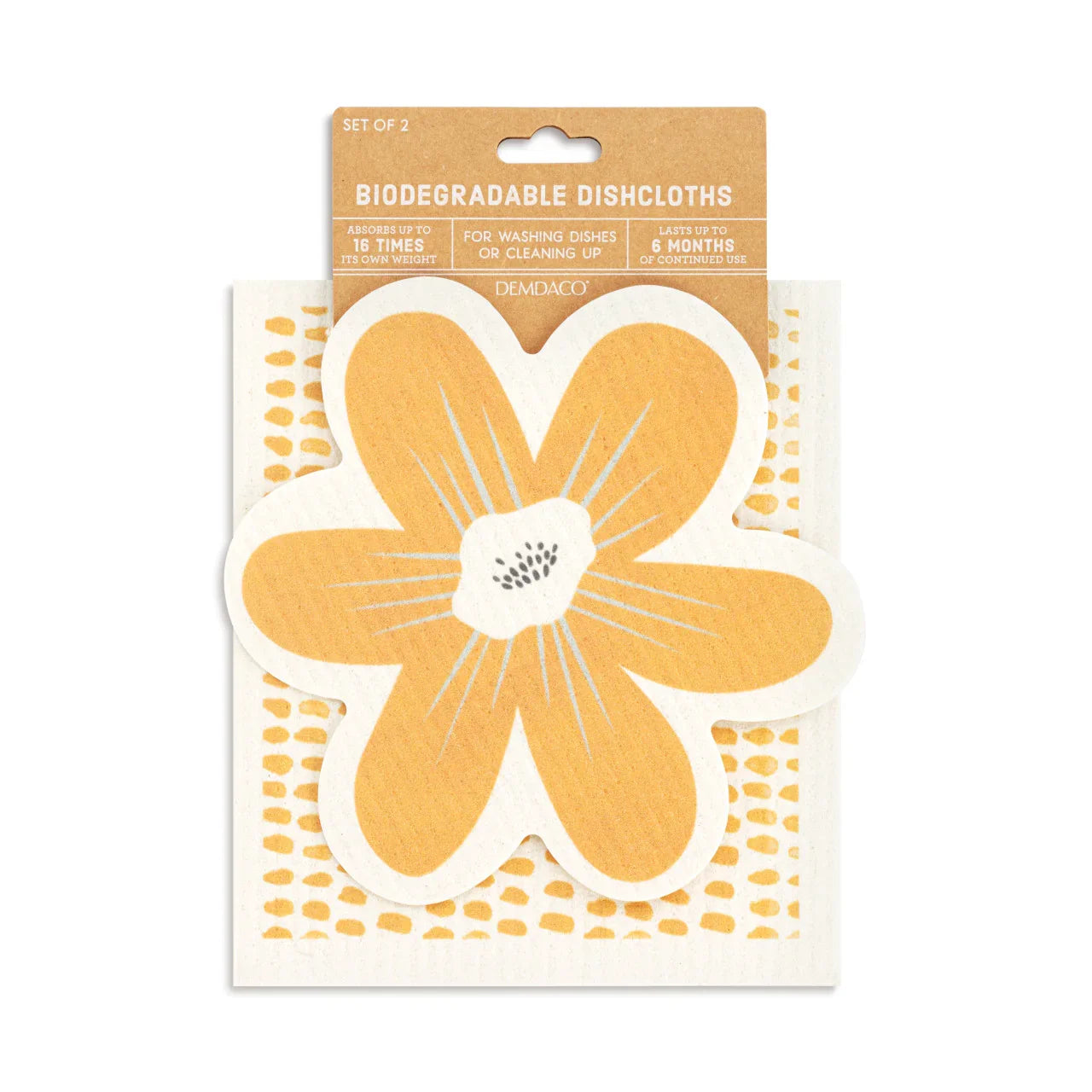 Flower BioDishCloths Orange Specs - Marcel’s Culinary Experience