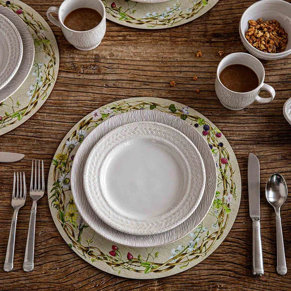 Juliska Le Panier Dessert/Salad Plate - Whitewash - Marcel’s Culinary Experience