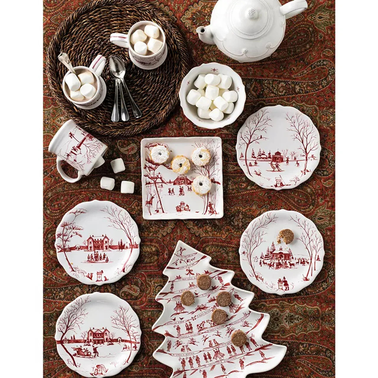 Juliska Country Estate Winter Frolic Small Tree Tray - Ruby - Marcel’s Culinary Experience