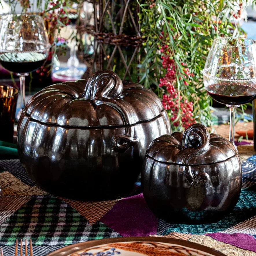 Juliska Pewter Stoneware Pumpkin 6" - Marcel’s Culinary Experience