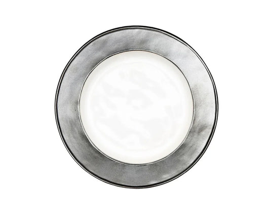 Juliska Emerson Side/Cocktail Plate - White/Pewter - Marcel’s Culinary Experience