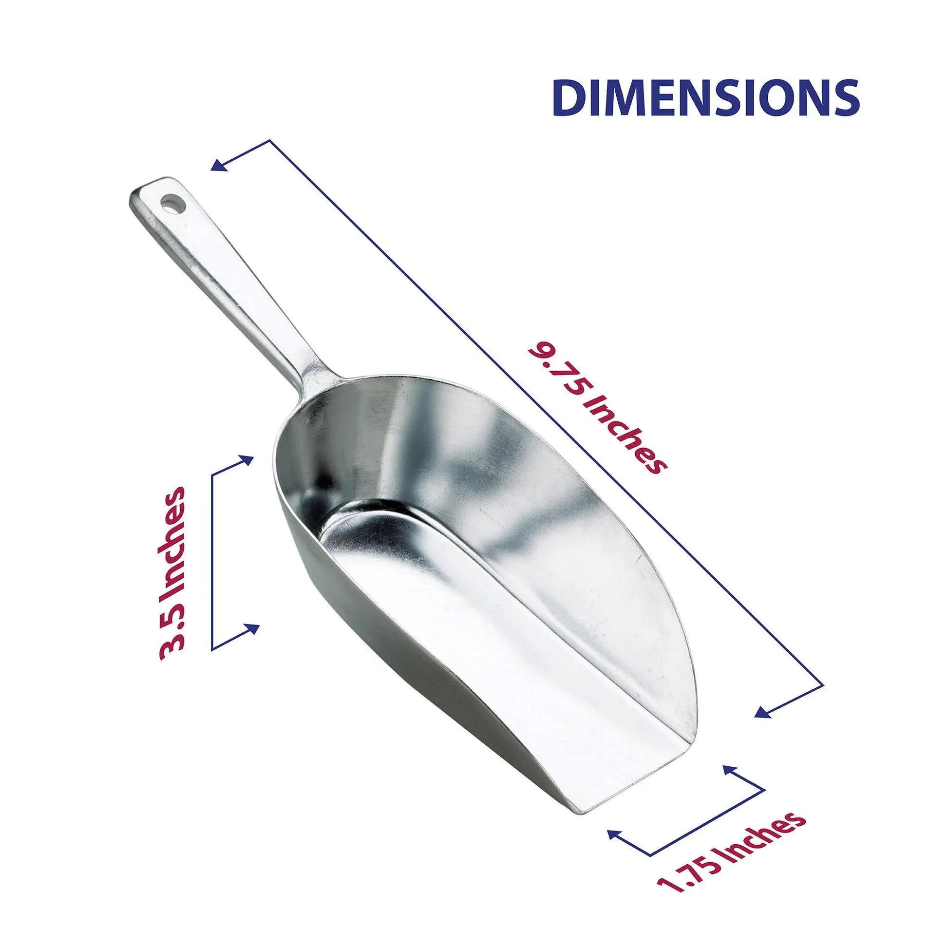 Flat Bottom Food Utility Scoop, 9.75in - Marcel’s Culinary Experience