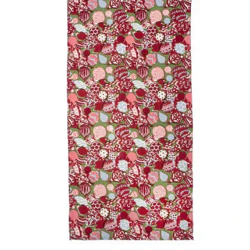 Couleur Nature Ornaments Green and Red Table Runner 16"x72" - Marcel’s Culinary Experience