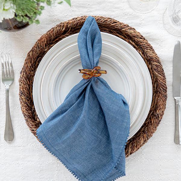 Juliska Berry Trim Napkin - Navy - Marcel’s Culinary Experience