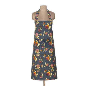 Couleur Nature Pansy Apron Red & Grey - Marcel’s Culinary Experience