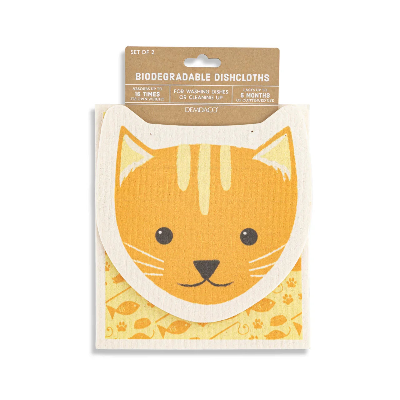 Cat Shaped Biodegradable Dish Cloths Set of 2 - Marcel’s Culinary Experience