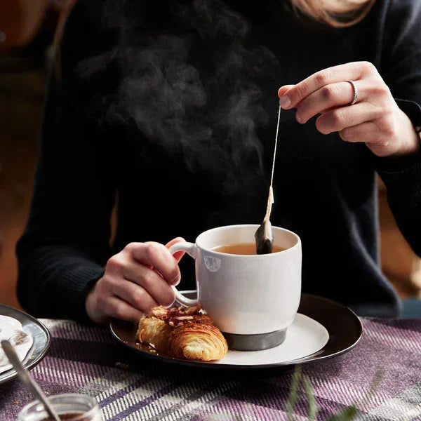 Juliska Emerson Side/Cocktail Plate - White/Pewter - Marcel’s Culinary Experience