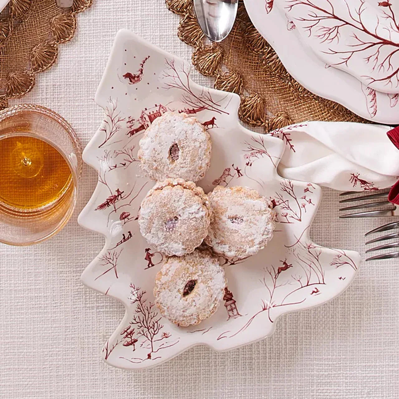 Juliska Country Estate Winter Frolic Small Tree Tray - Ruby - Marcel’s Culinary Experience