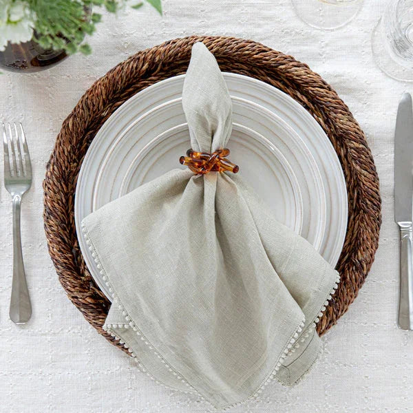 Juliska Berry Trim Napkin - Flax - Marcel’s Culinary Experience