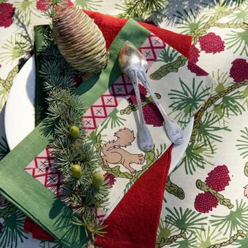 Couleur Nature Squirrel and Pinecone Napkin - Marcel’s Culinary Experience